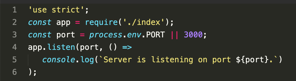 This enables you to run your Node.js app from a local machine using the command node index-local.js
